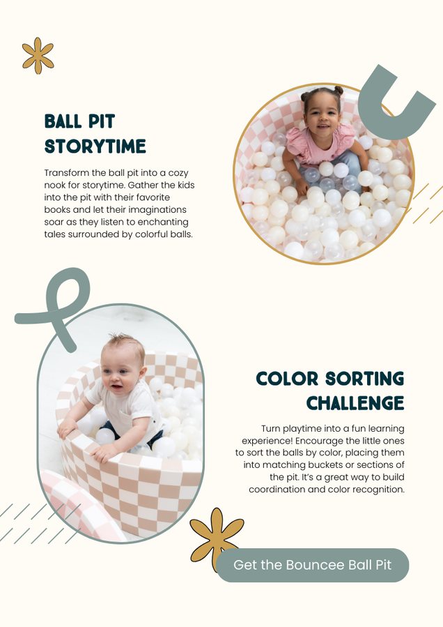 Email newsletter for Bouncee Co with product call to action