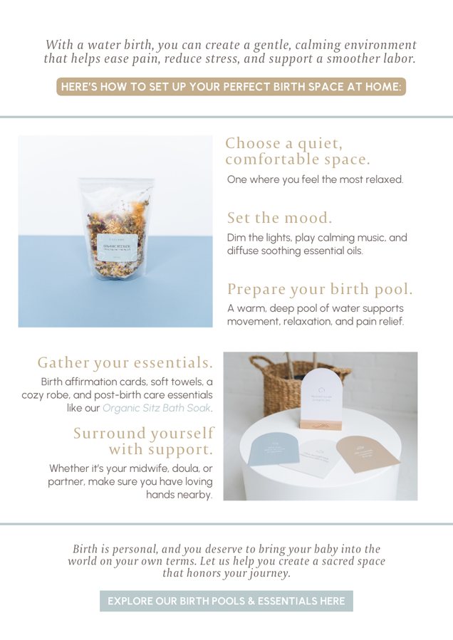 Email newsletter for Earthside on setting up a home birth space