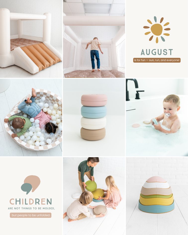 Instagram content grid created for Bouncee Co